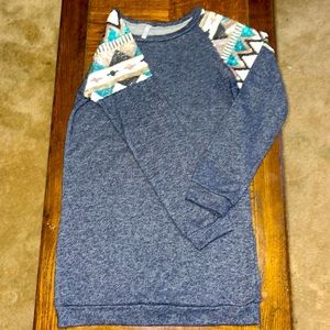 Maternity sweater with sequin detailed shoulders. Like brand new.